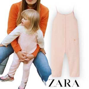 ZARA Kids | Pink | SOFT TOUCH JUMPSUIT WITH CONTRASTING PIPING
